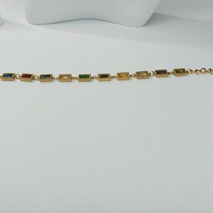 Elegant Gold and Multicolor Bracelet